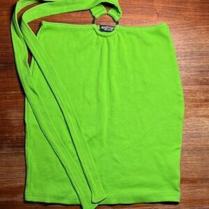 Nasty Gal Green Apple Ring Tie Mini